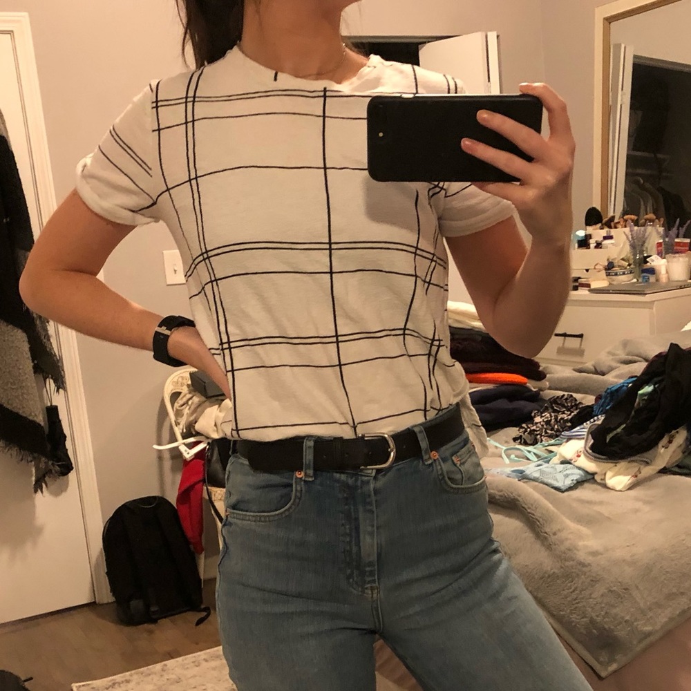 Zara check tee